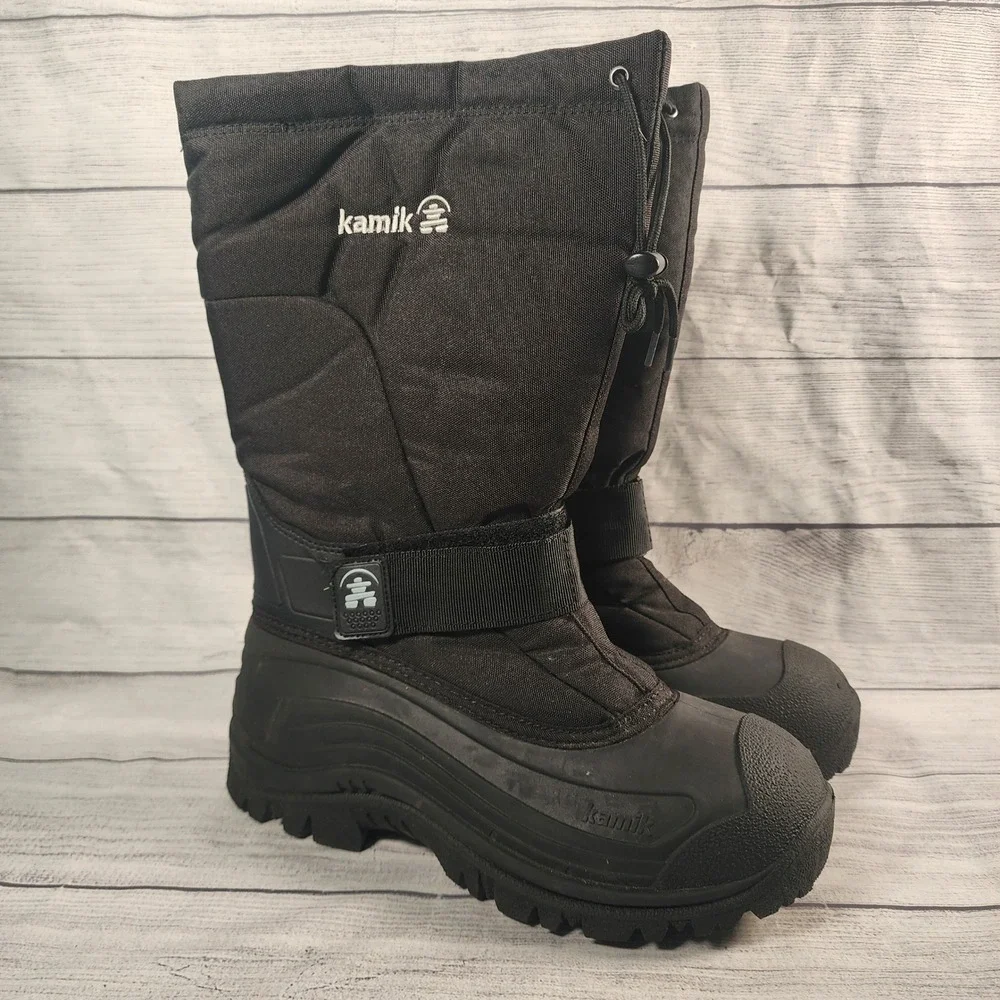 Kamik Greenbay 4 Men's Size 10 Black Waterproof Insulated Winter Snow Boots